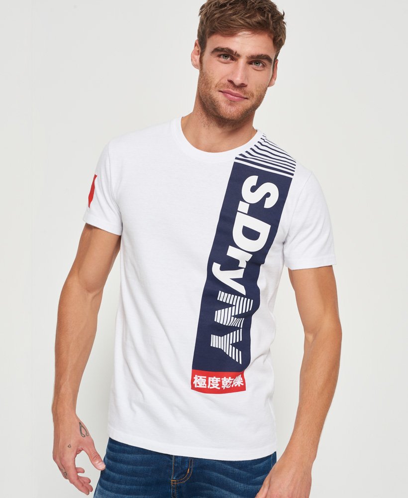 Men's Sport Vertical T-shirt in White | Superdry US