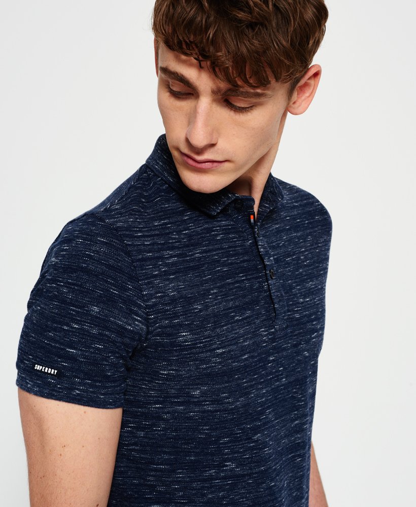 Mens - City Pique Polo Shirt in Navy | Superdry