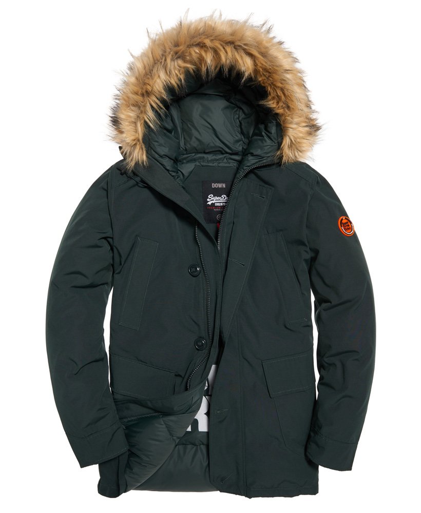 Mens - Rookie Down Parka Jacket in Green | Superdry