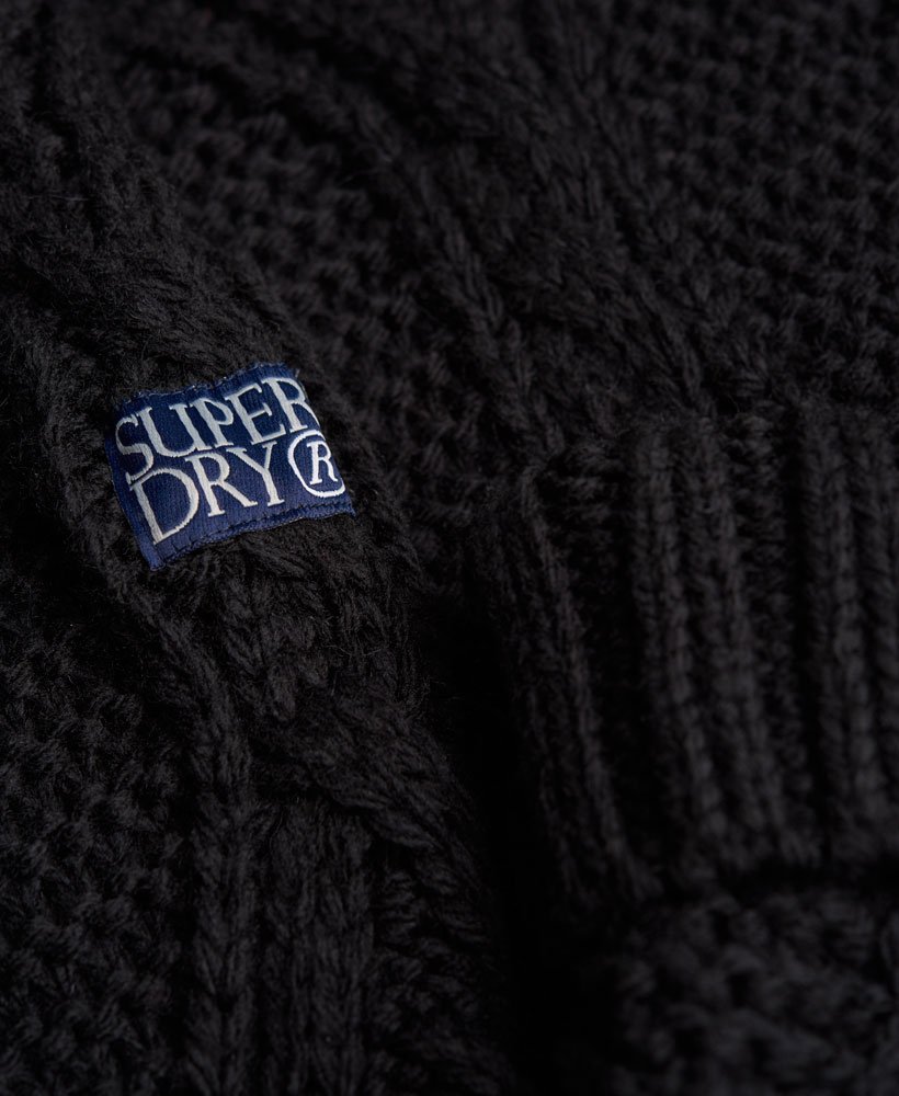 Womens - Karella Lattice Knit in Black | Superdry UK