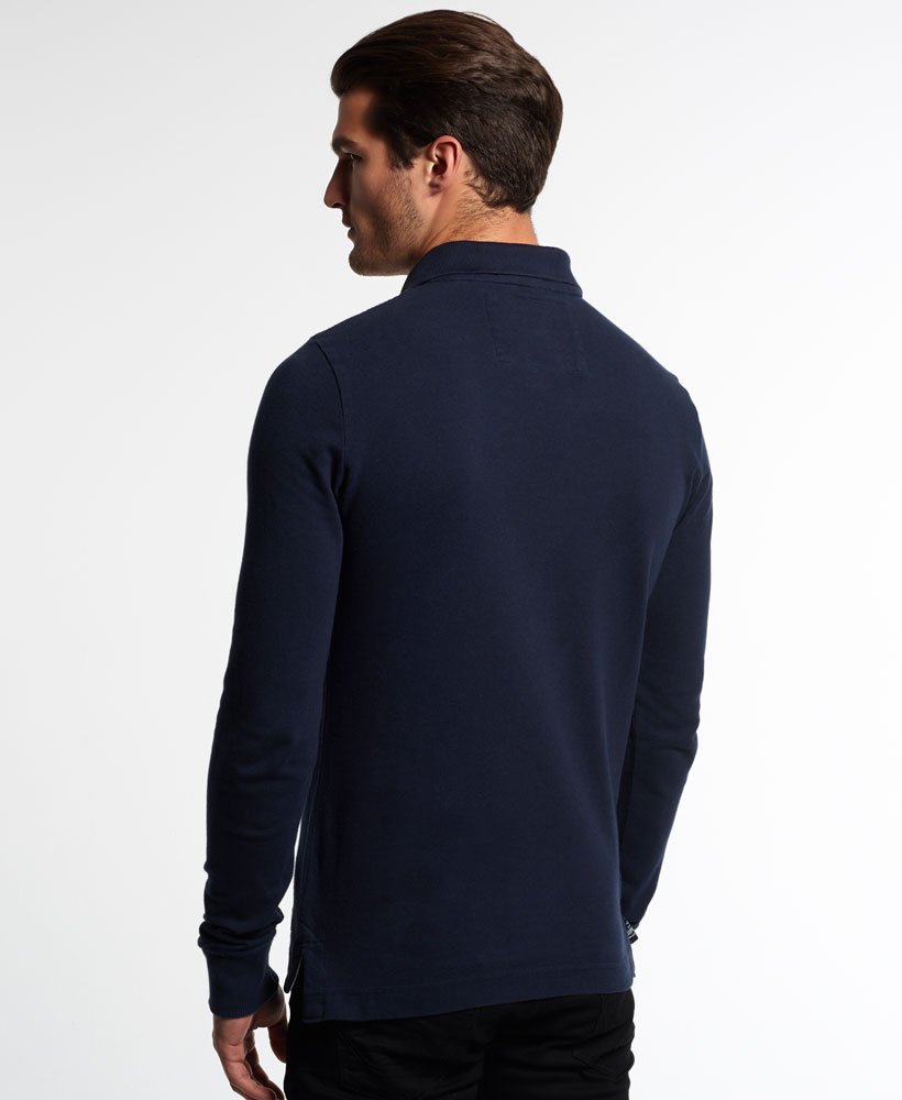 Mens - Super State Pique Polo Shirt in Truest Navy | Superdry