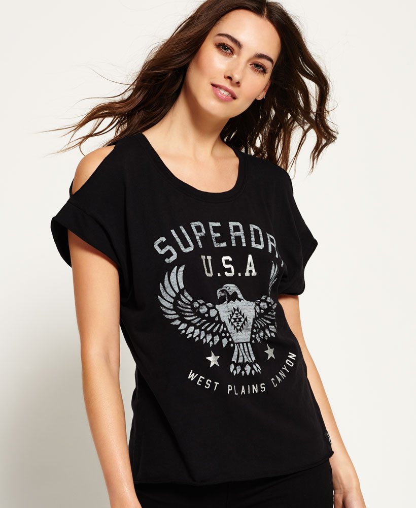 Womens - Eagle T-shirt in Black | Superdry UK