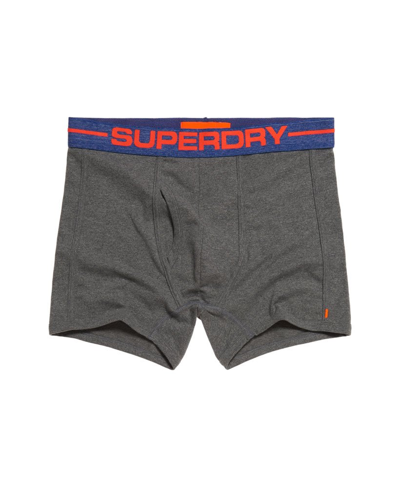 Superdry Grey Grit Double Pack Sports Boxer Trunk