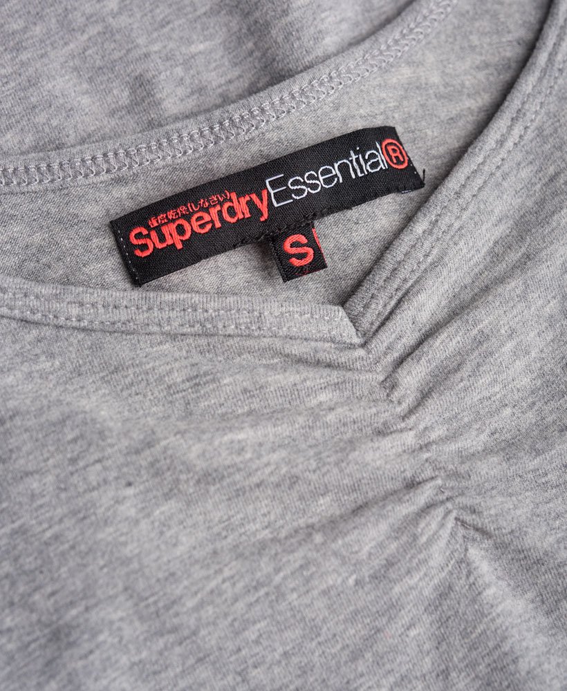Womens - Essentials Sleeved Bodysuit in Grey | Superdry UK