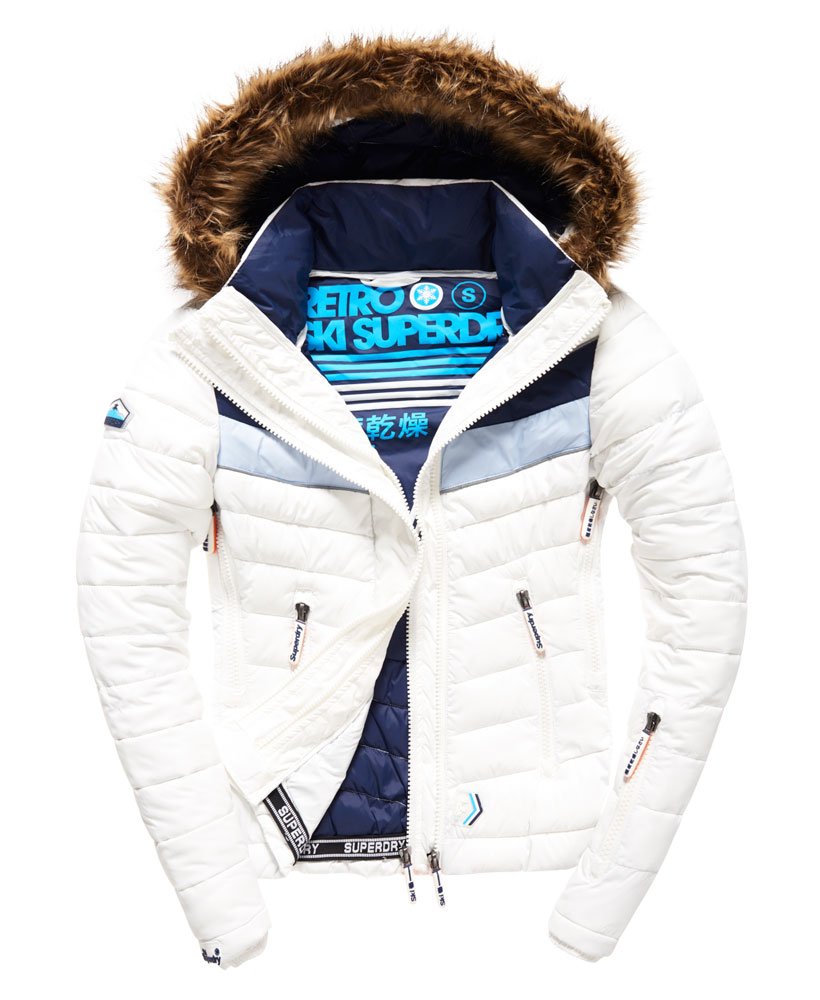 Womens - Chevron Fuji Snow Edition Jacket in Arctic White | Superdry
