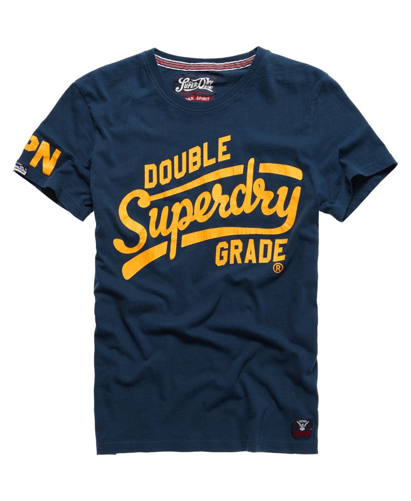 serie Gecomprimeerd desinfecteren Men's Double Grade T-shirt in Blue | Superdry US