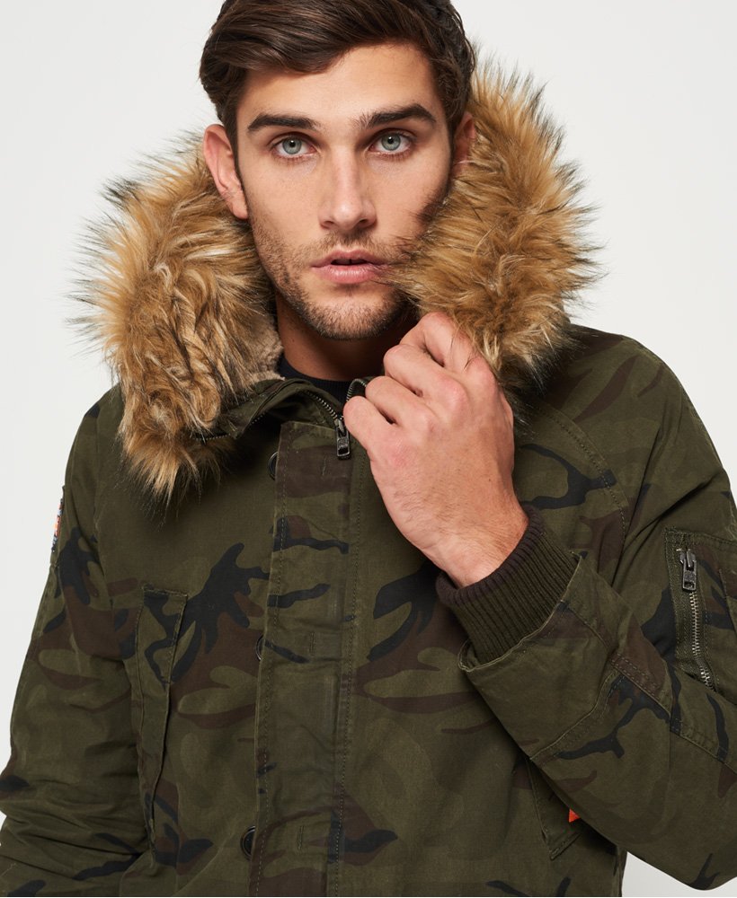 Mens Rookie Heavy Weather Parka Jacket in Hurricane Camo Superdry