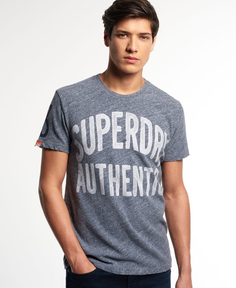 Mens - Authentic Rebel T-shirt in Rebel Navy | Superdry