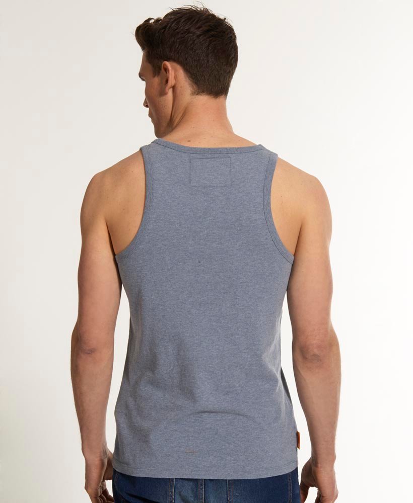 Mens - Vintage Embroidery Vest Top in Blue | Superdry