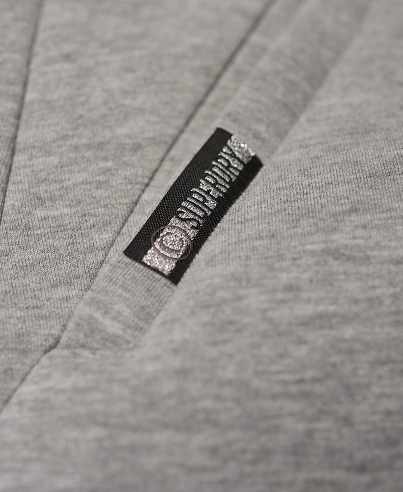 Womens - Hooded Scuba Longline Blazer in Grey Marl | Superdry UK