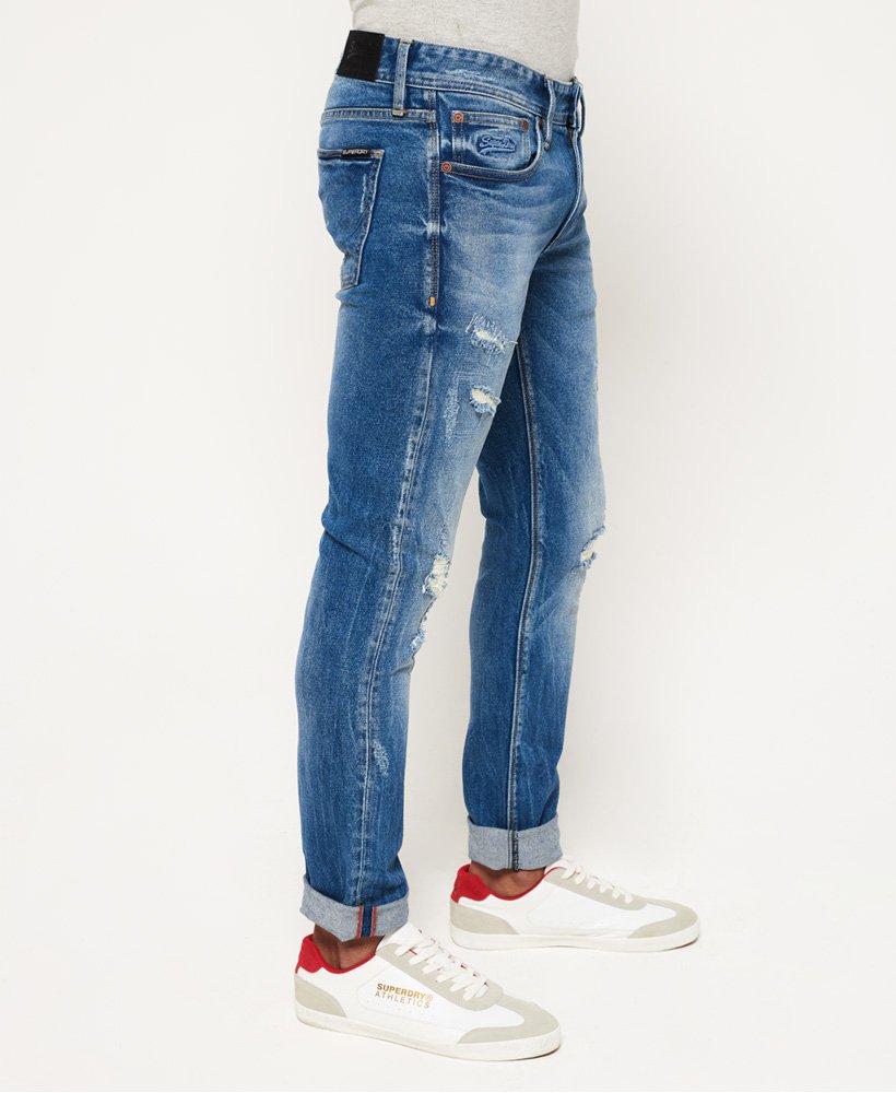 Mens - Skinny Jeans in Basin Blue | Superdry