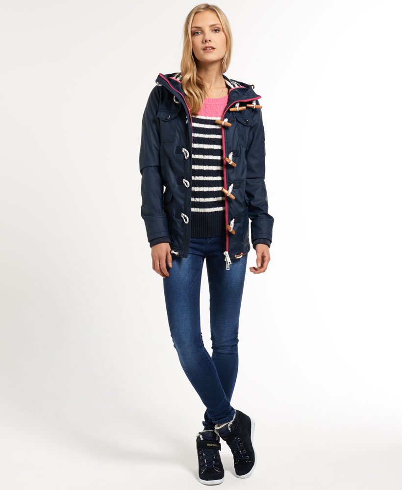 Womens - Boat Duffle Jacket in Navy | Superdry