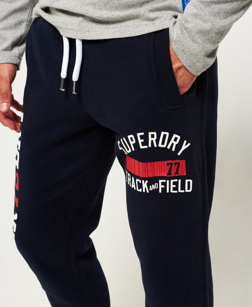 Mens - Track & Field Non Cuffed Joggers in Truest Navy | Superdry