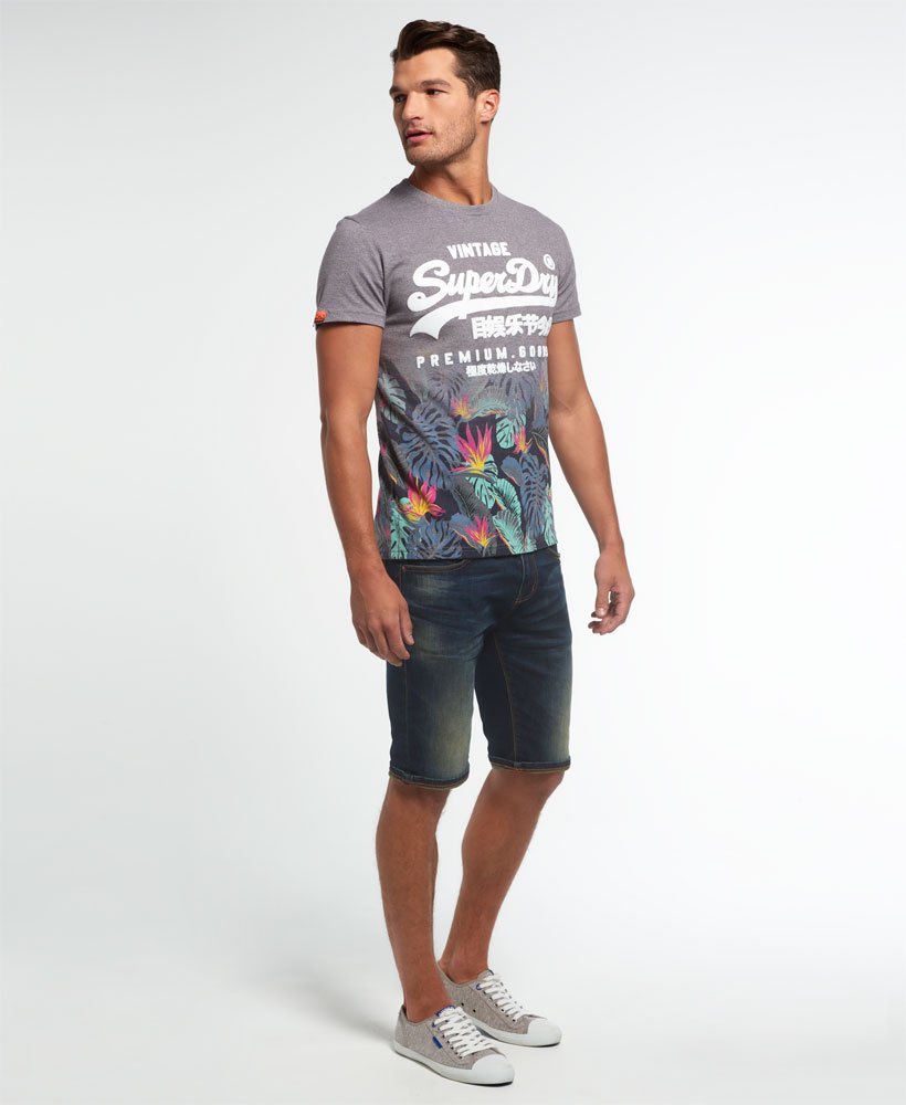 Mens - Premium Goods Tropical T-shirt in Grey | Superdry