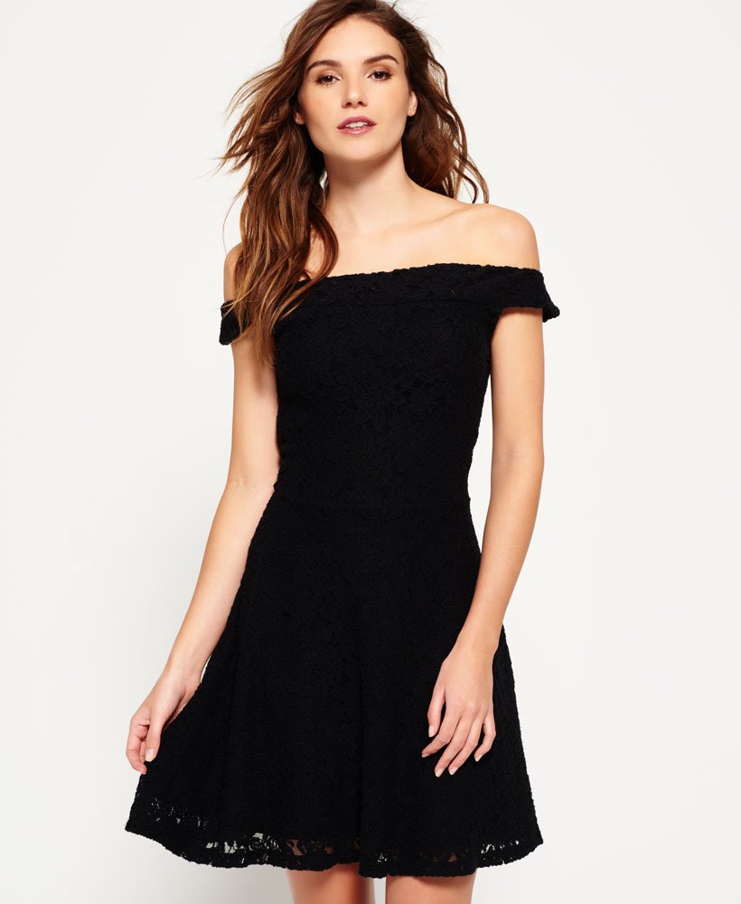 Superdry Katerina Bardot Lace Dress - Womens Winter Exclusives 2