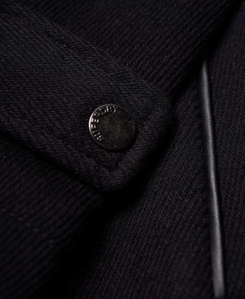 Womens - Brooklyn Duffle Coat in Black Twill | Superdry UK