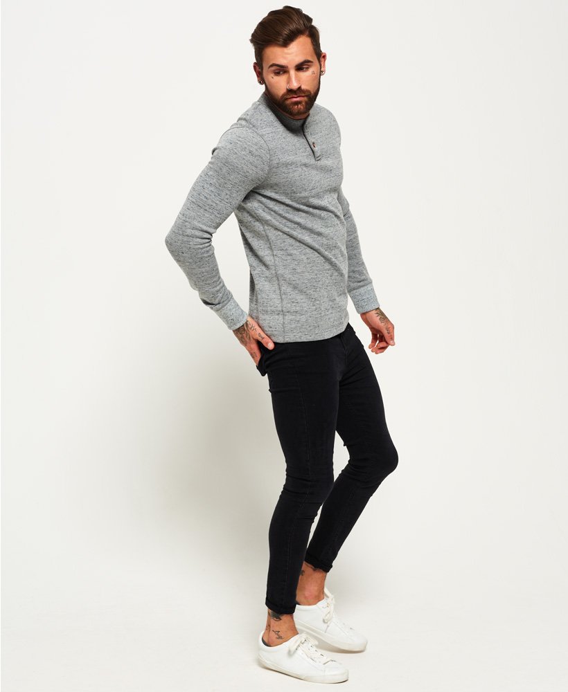 Men's Core Wash Long Sleeve Chariot Top in Light Grey | Superdry US