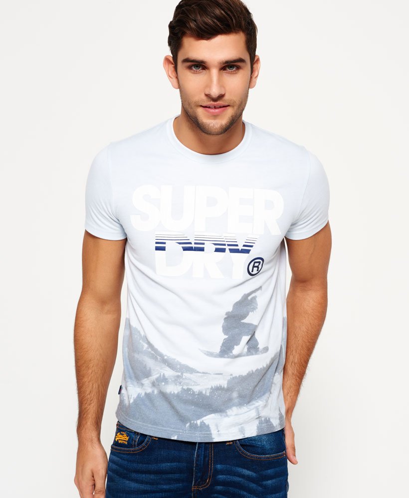 Mens - Black Slope T-shirt in Blue | Superdry