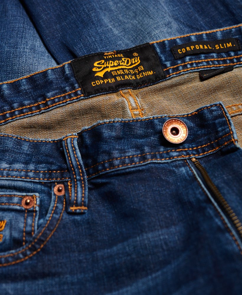 Mens - Corporal Slim Jeans in Brighton Blue | Superdry UK