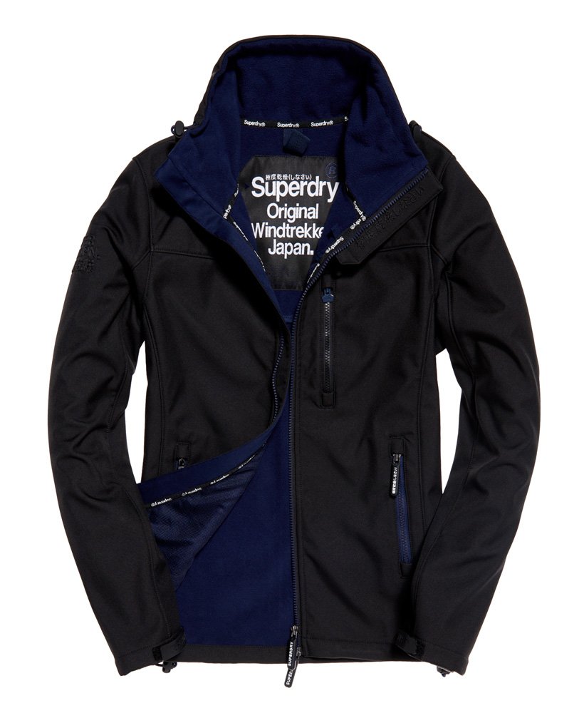 Mens - SD-Windtrekker Jacket in Black/dark Indigo | Superdry