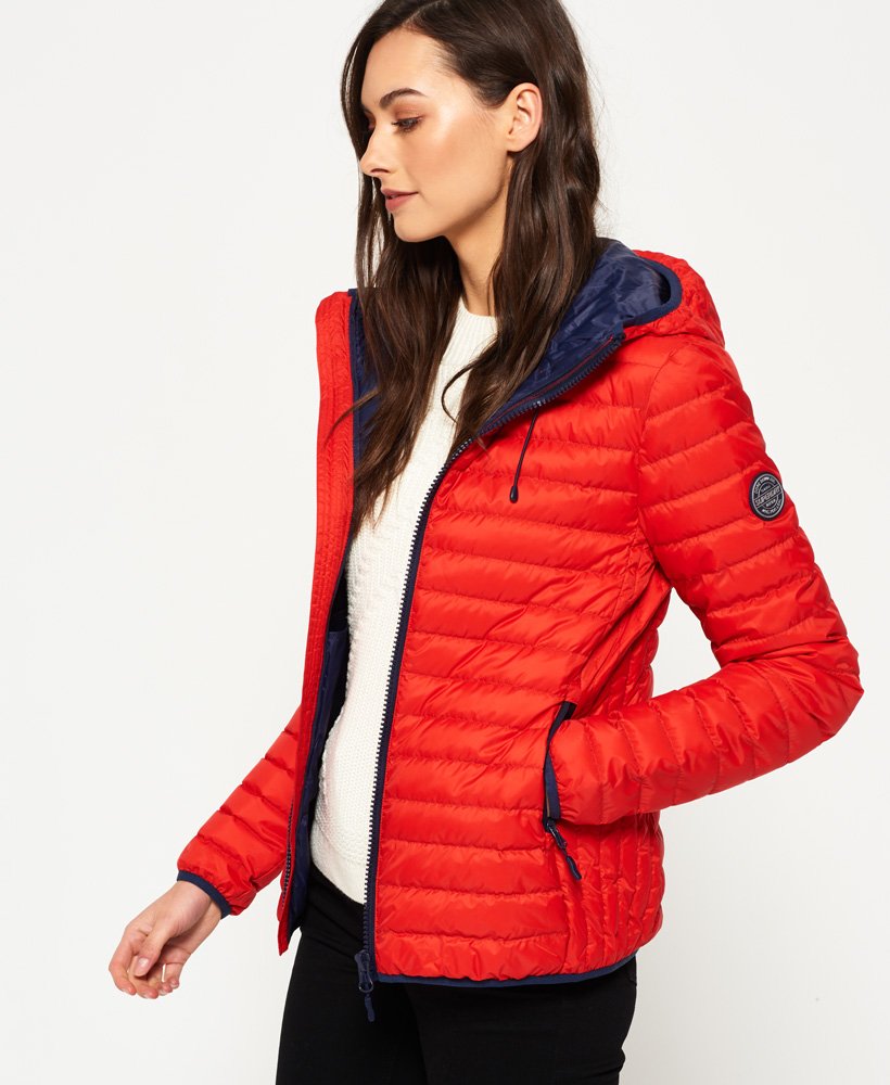 superdry core down hooded jacket
