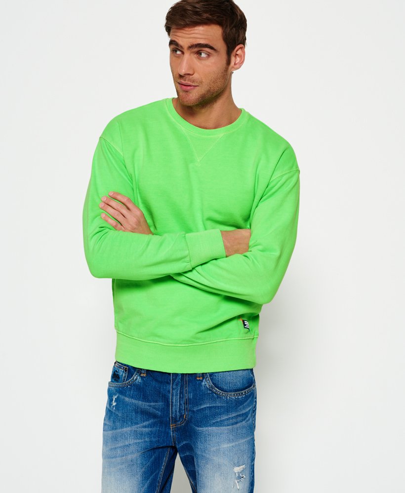 lime green crew neck sweatshirt