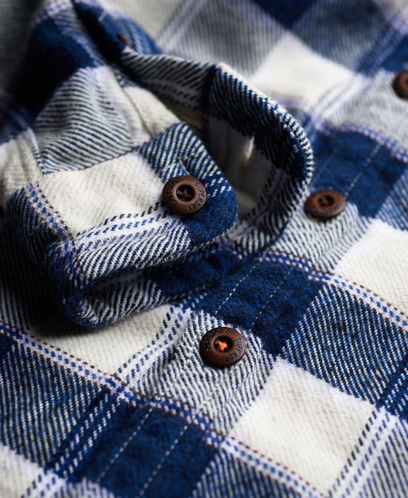 Mens - Quiltsman Overshirt in Storm Navy Grindle | Superdry