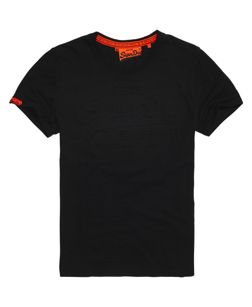Men\'s Vintage Logo Emboss T-shirt in Black | Superdry US