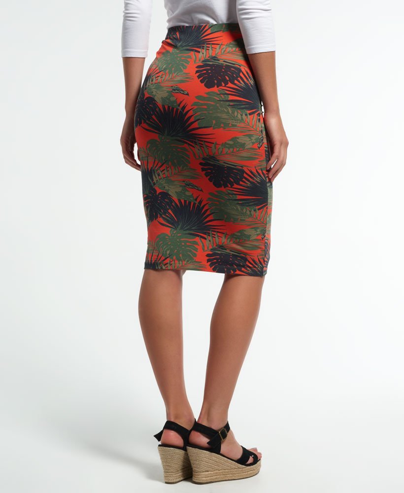 Womens - Pop Print Pencil Skirt in Pop Leafy Tropics | Superdry