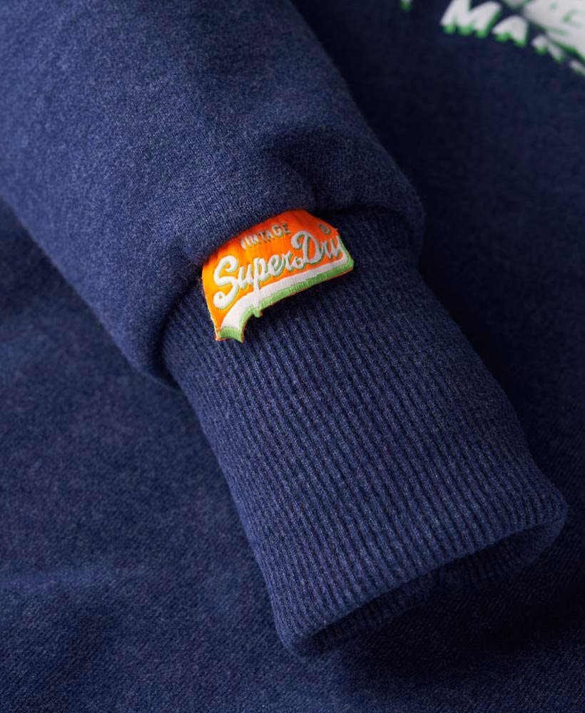 Mens - Vintage Logo Jumper in Princeton Blue Marl | Superdry