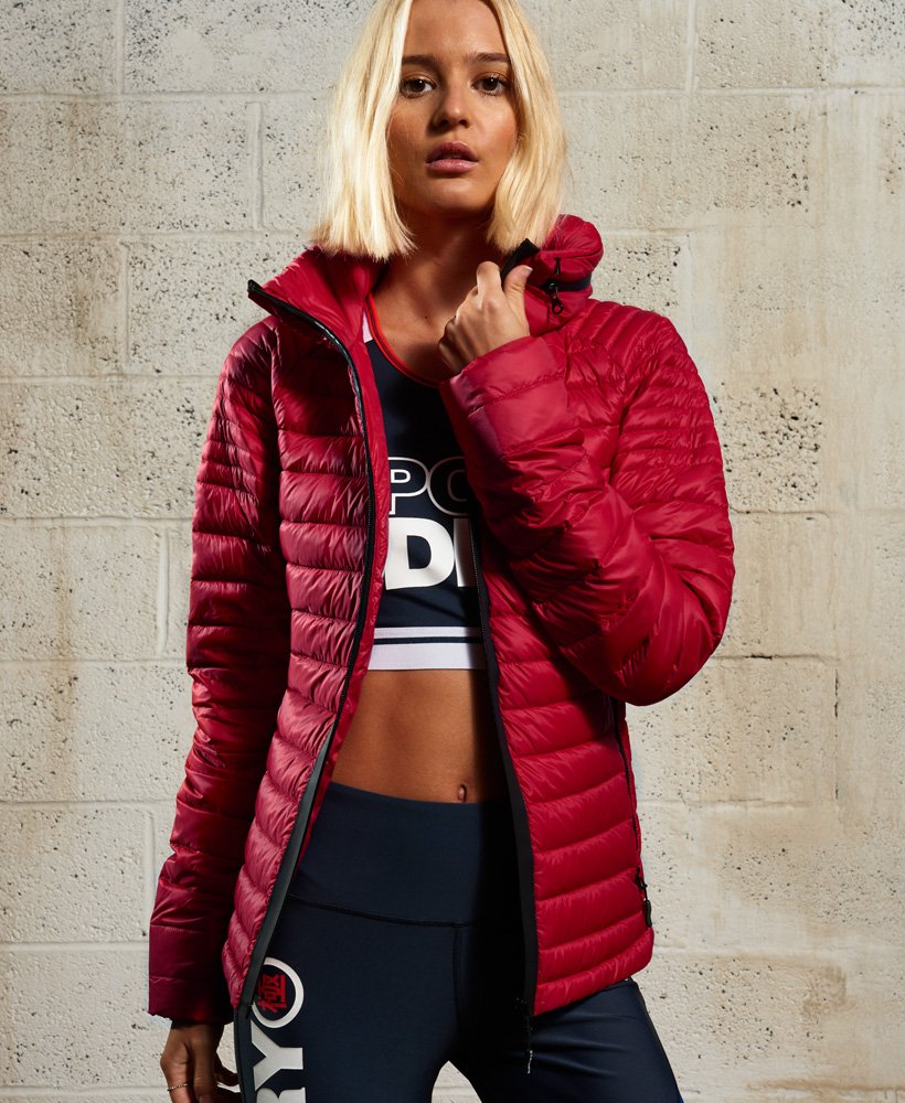 Superdry Sport Power Down Hooded Jacket - Women's Womens Down-jackets