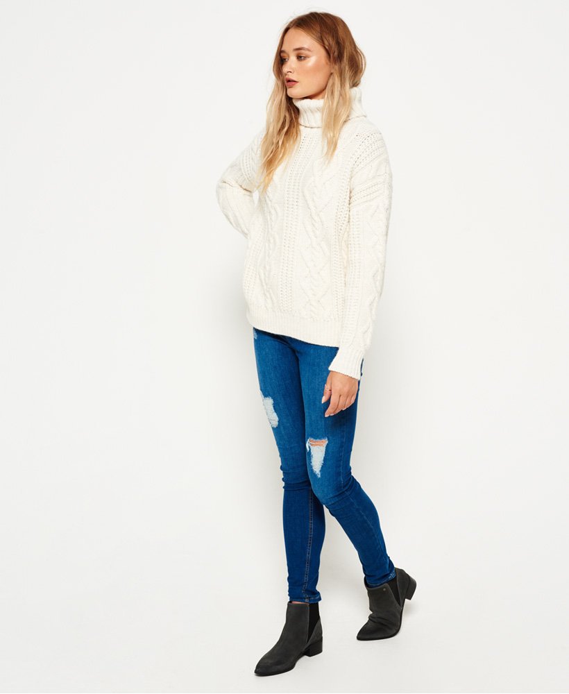 Superdry Esmay Cable Knit Jumper - Women's Womens Sweaters
