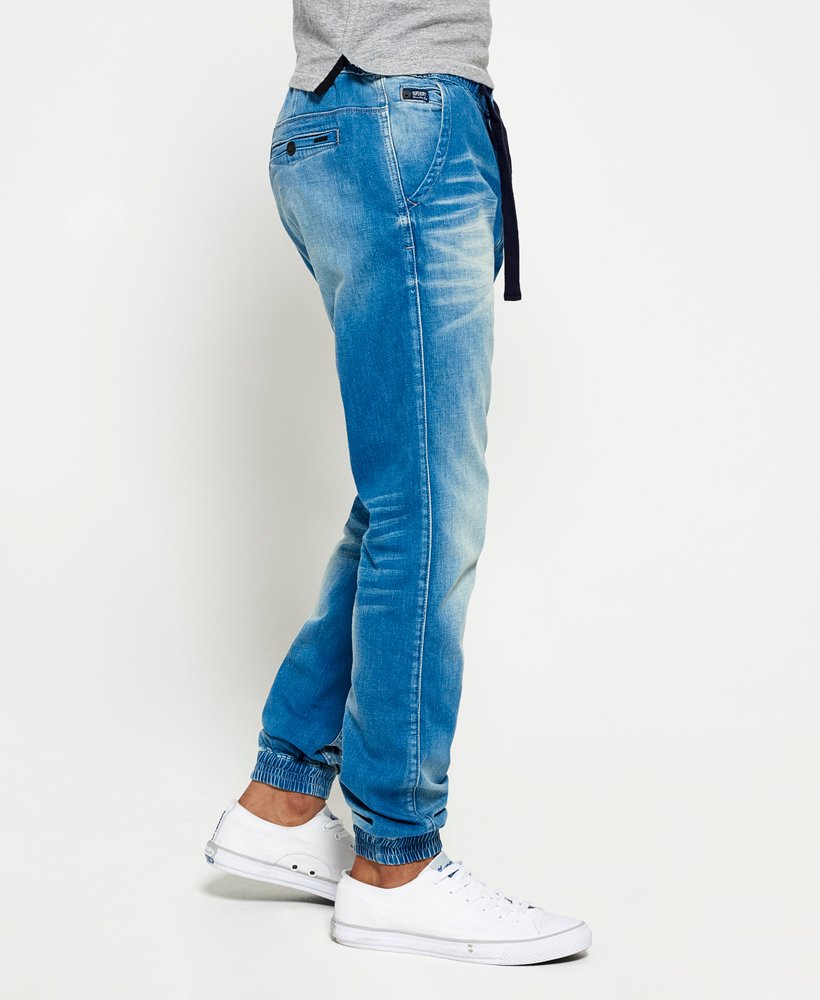 Mens - Drawstring Jeans in Blue | Superdry UK