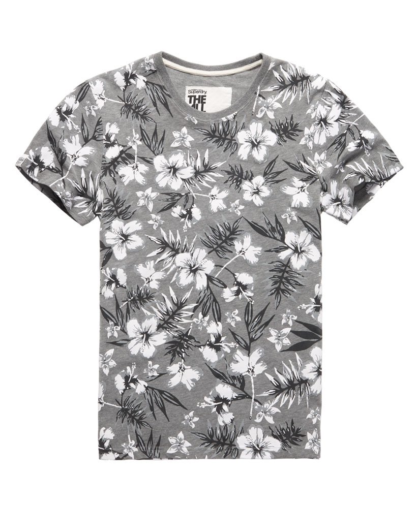 Mens - Dry Hawaiian T-shirt in Dark Grey | Superdry UK