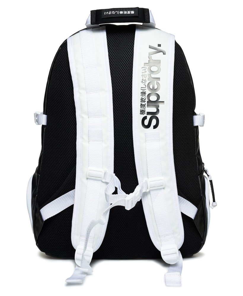 Mens - Mono Tarp Backpack in Black/white | Superdry