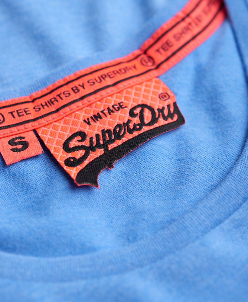 Womens - Vintage Logo Glitter Side Fade T-shirt in Regatta Marl | Superdry