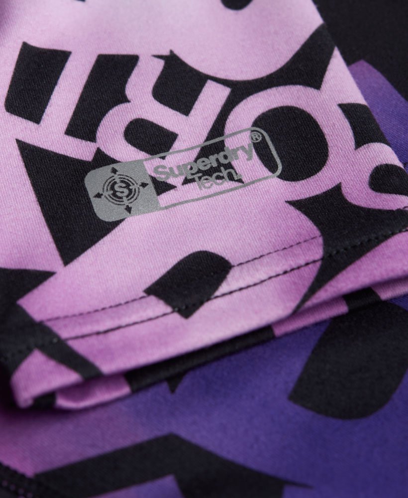 Womens - Gym Logo Leggings in Fluro Purple Ombre | Superdry