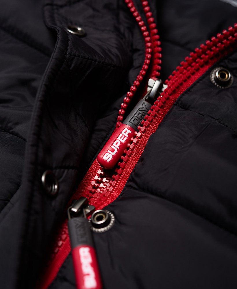 Womens - Fuji Slim Double Zip Hooded Jacket in Black | Superdry