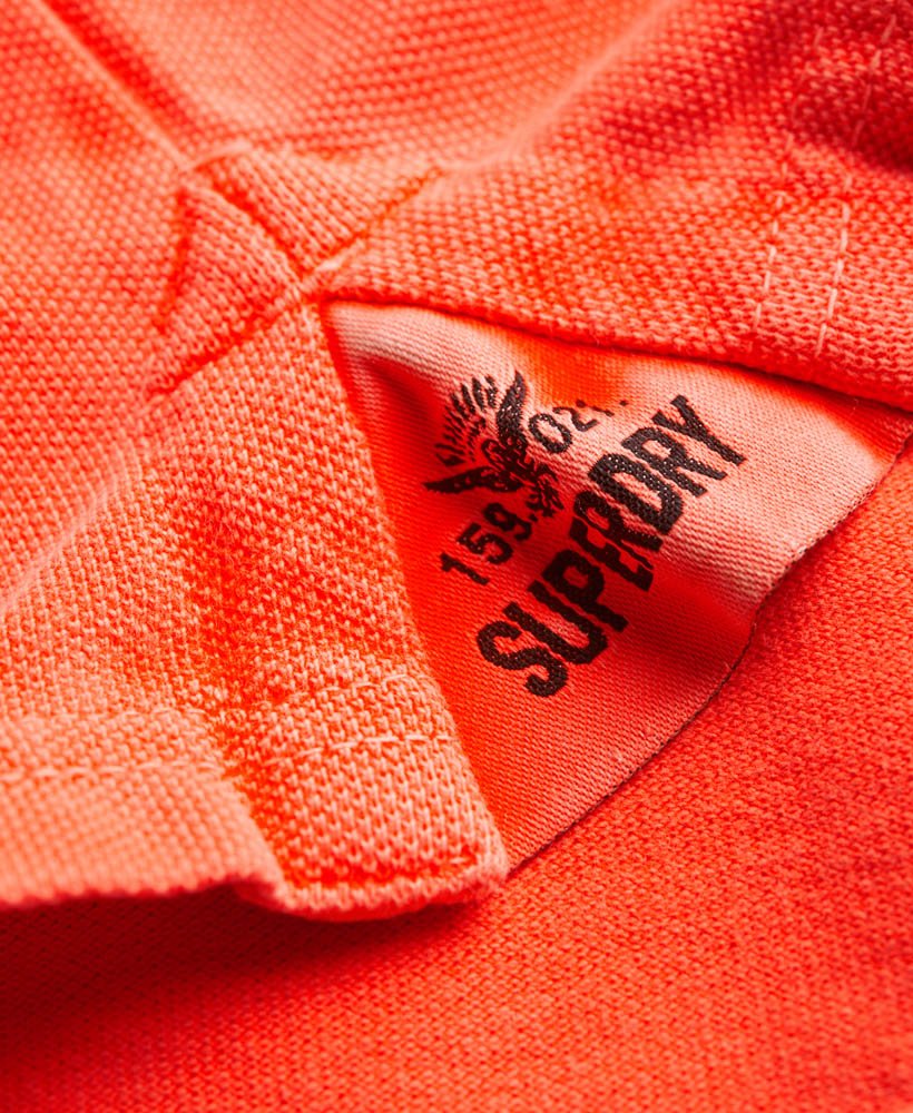 Womens Vintage Hit Pique Polo in Fluro Coral | Superdry Womens Vintage Hit Pique Polo in Fluro Coral | Superdry