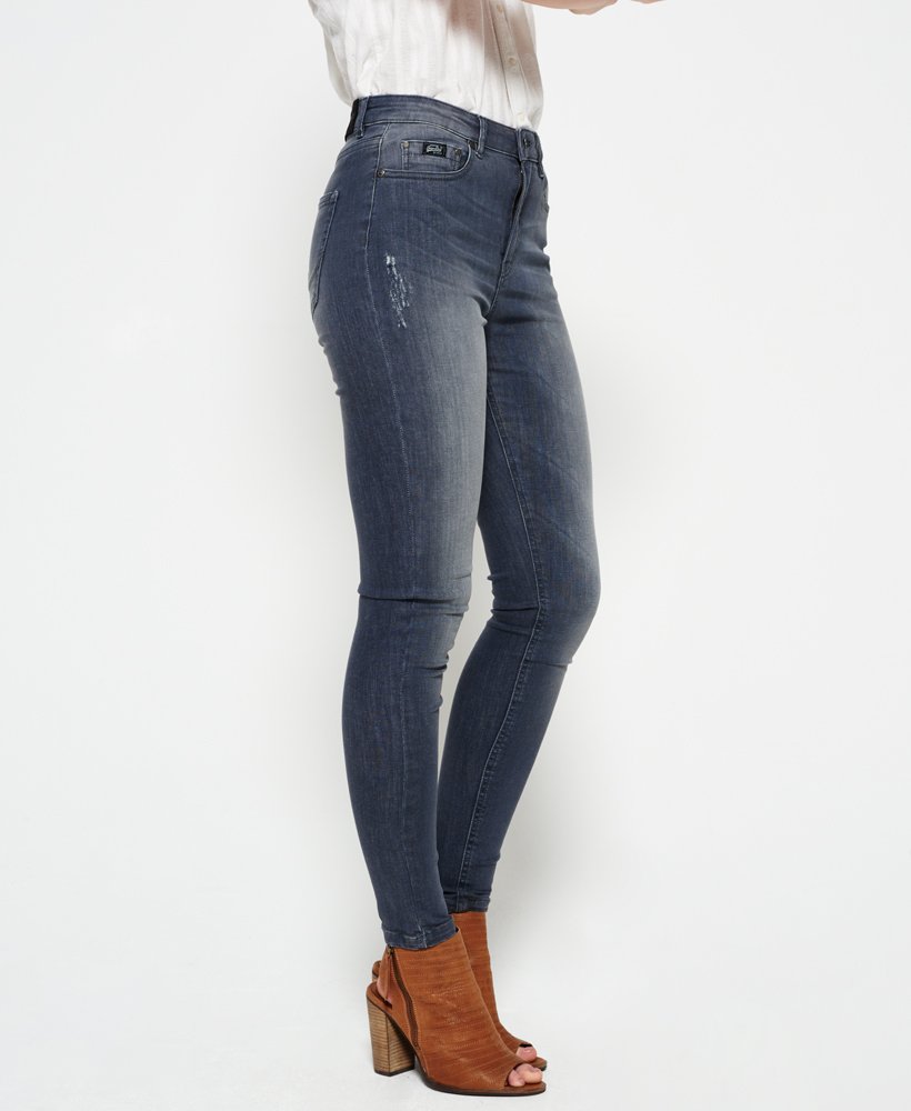 Womens - Sophia High Waist Super Skinny Jeans in Grey | Superdry UK