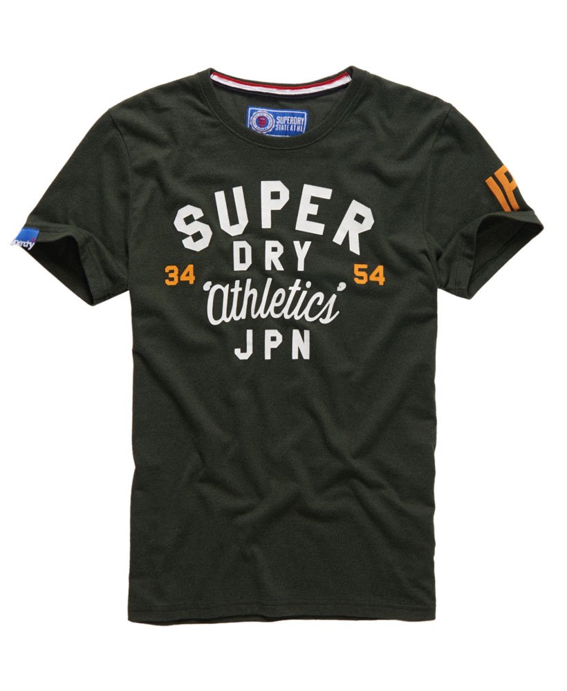 Mens - Track & Field T-shirt in Green | Superdry UK