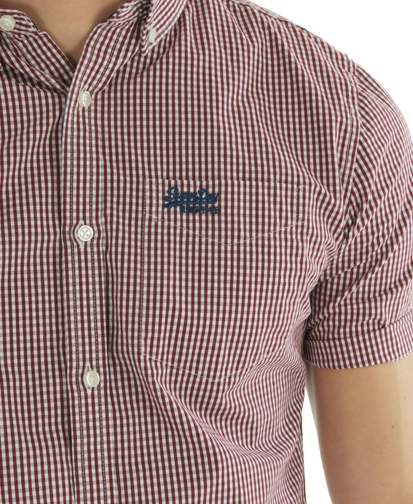 Men's London Button Down Shirt in Red Superdry UK