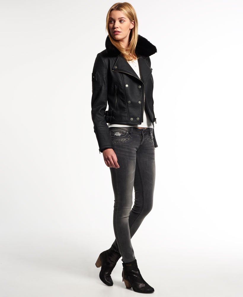 superdry faux leather jacket