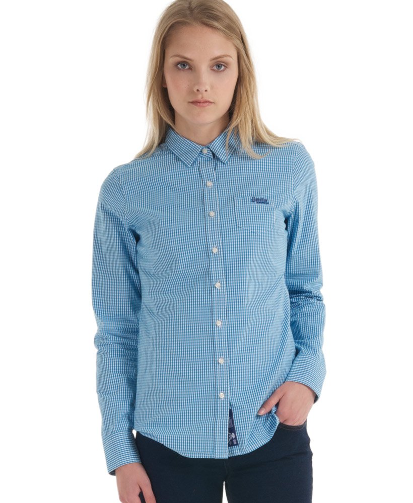 Womens - Premium Dress Shirt in Blue | Superdry