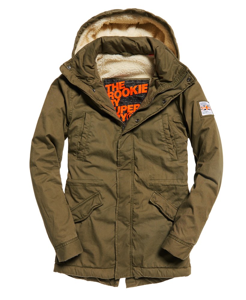 Men's - Rookie Military Parka Jacket in Deepest Army | Superdry IE