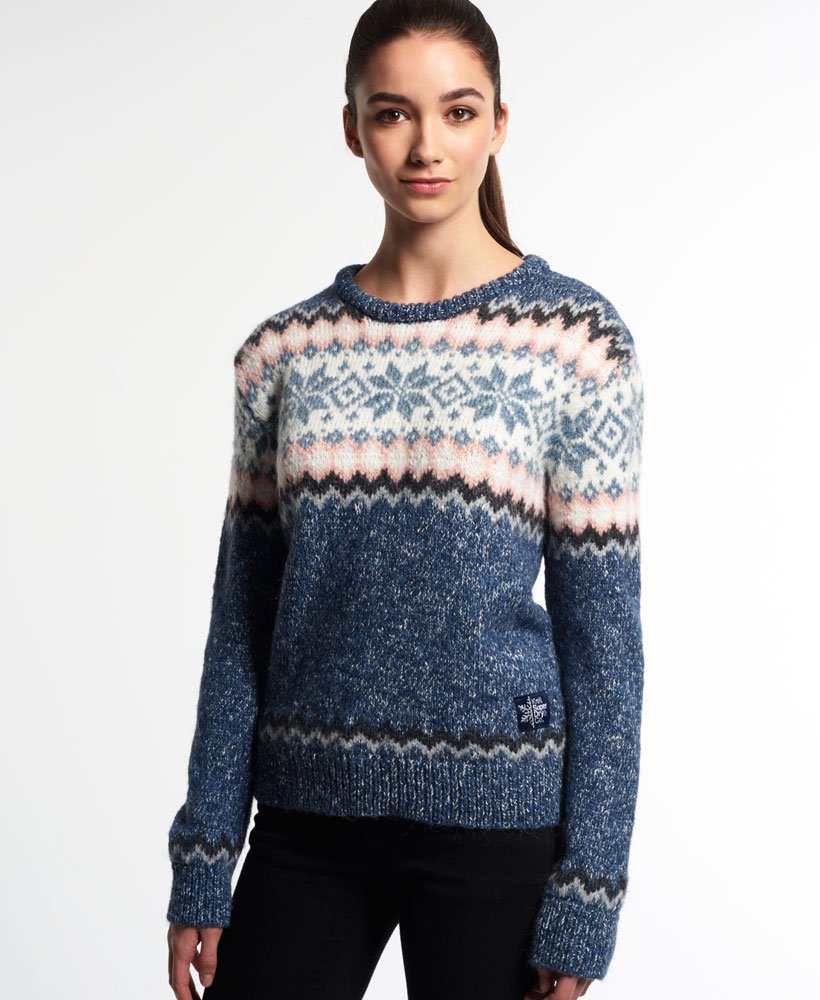 Superdry Fairisle Snowflake Jumper - Women's Womens Sweaters