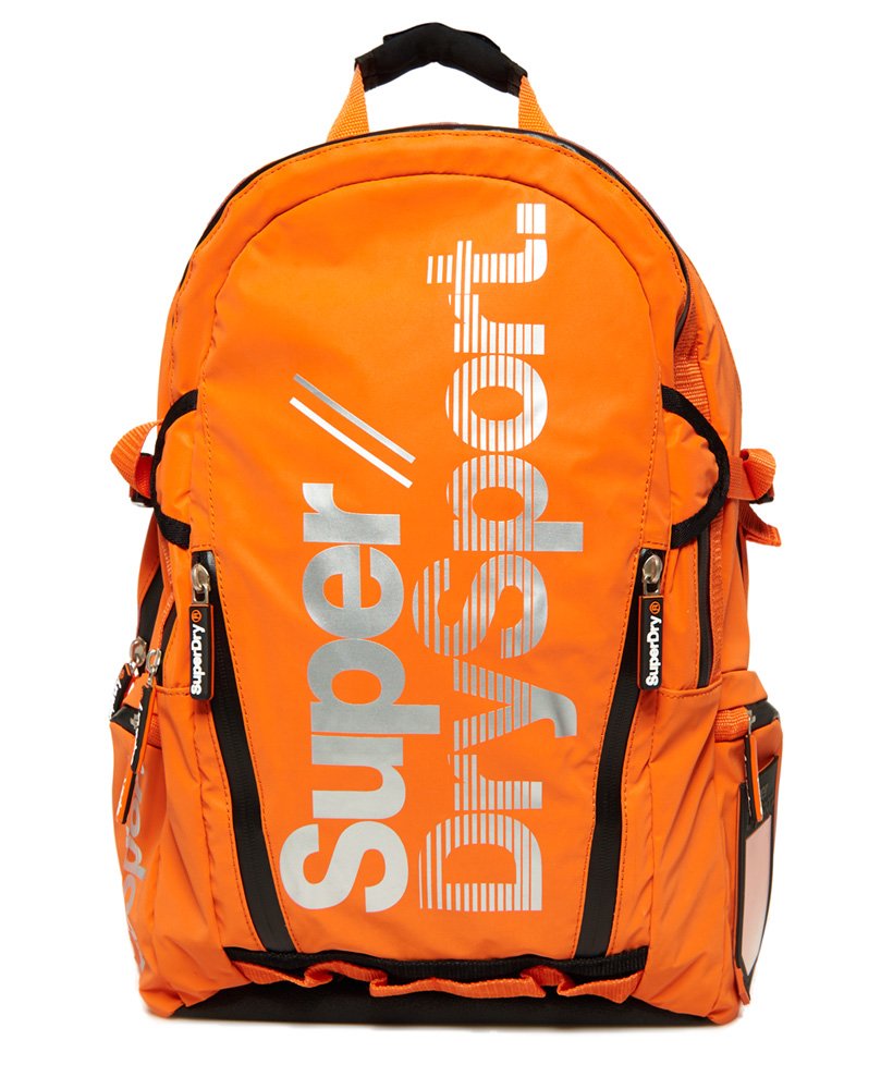 Mens - Sport Tarp Reflective Backpack in Orange Reflective | Superdry