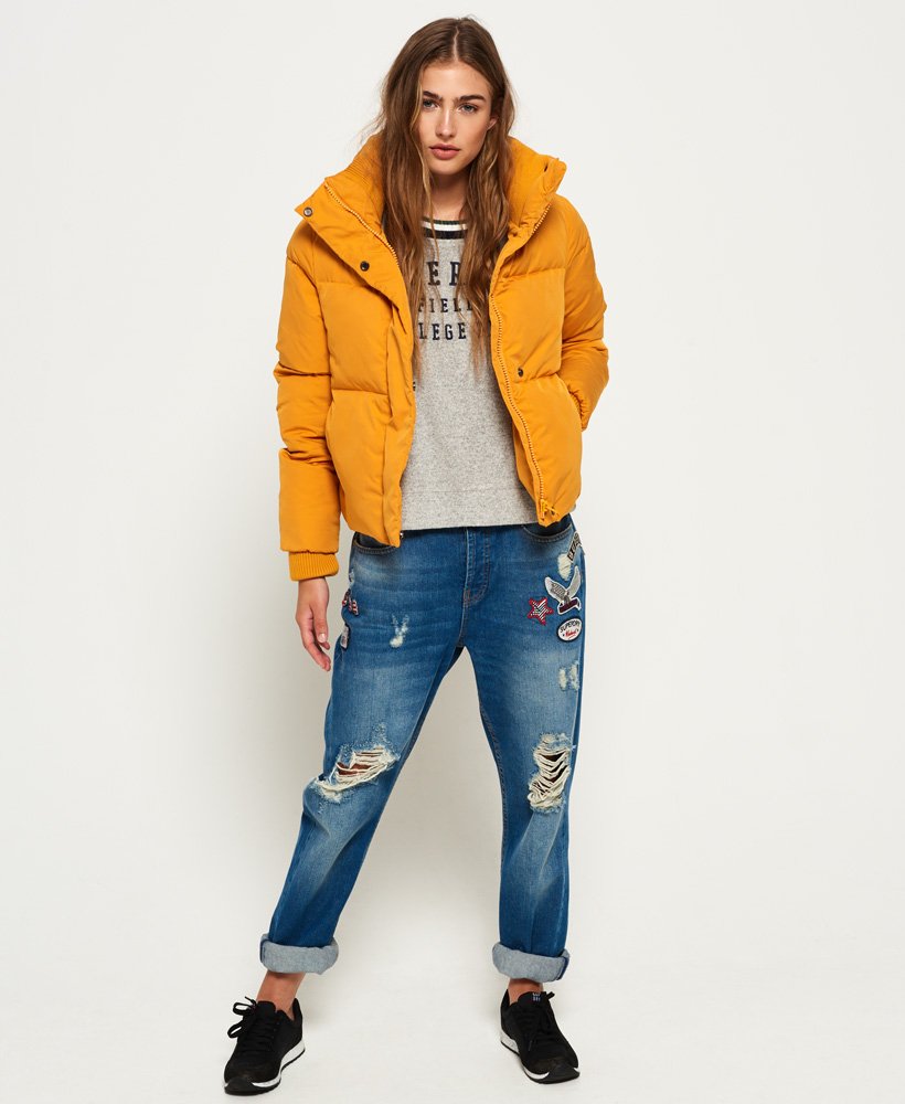 Womens - Cocoon Jacket in Yellow | Superdry UK