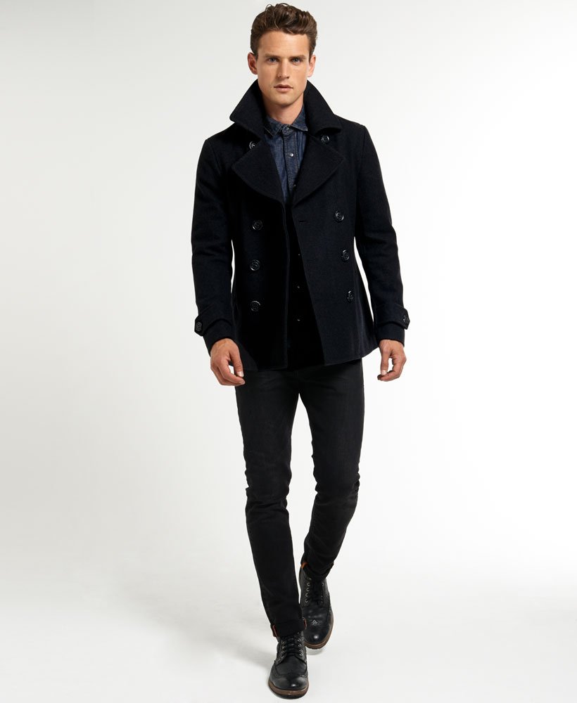 commodity slim pea coat