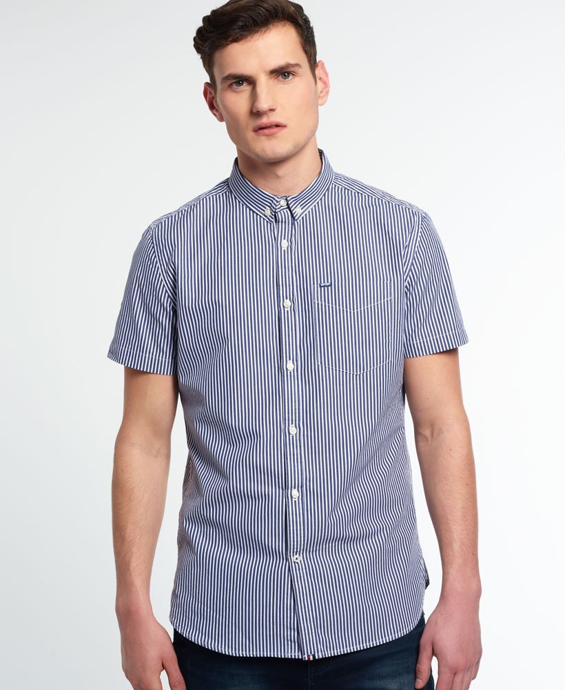 Mens - London Button Down Shirt in Navy | Superdry
